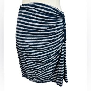 Max Studio Blue and White Striped Skirt